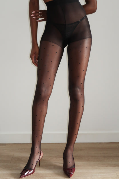 15 Denier Polka Dot