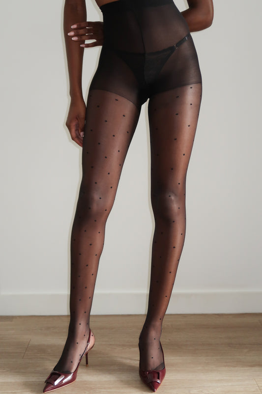 15 Denier Polka Dot