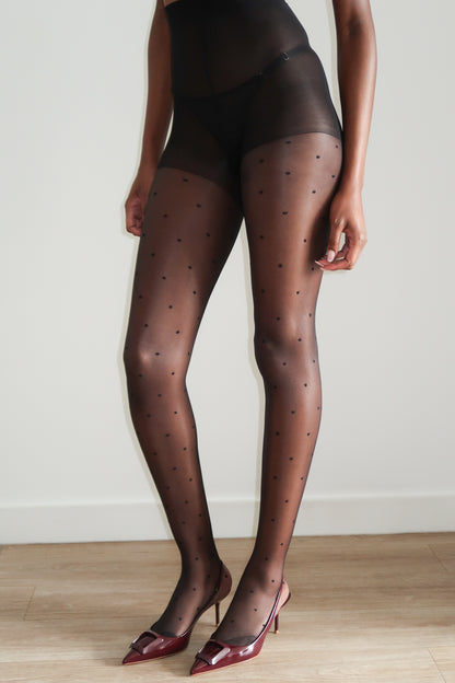 15 Denier Polka Dot
