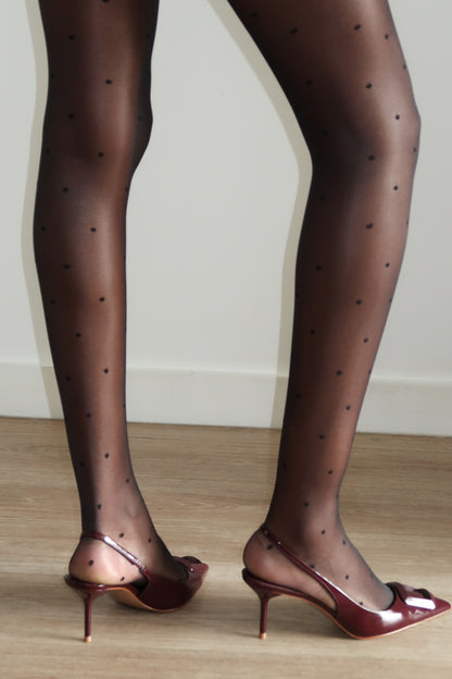 15 Denier Polka Dot